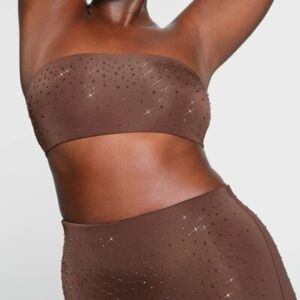 SKIMS Swarovski Bandeau Cocoa